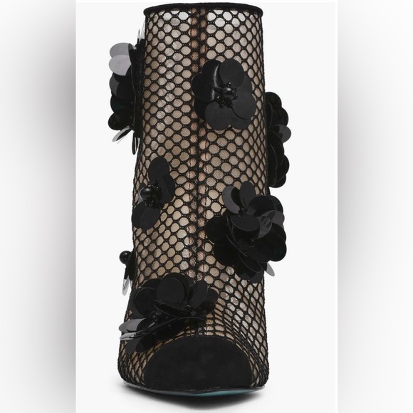 👄 NWT 👄 Betsey Johnson, Navey Embellished Dress Booties, Black, Size 9.5 - Picture 3 of 16